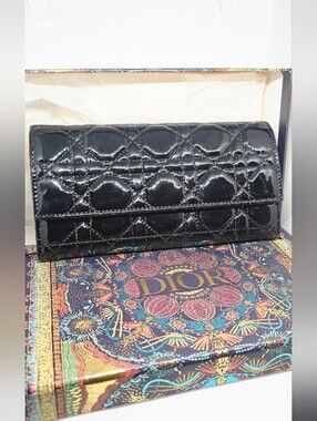 Christian Dior CANNAGE LADY DIOR Rendezvous WALLET with Box